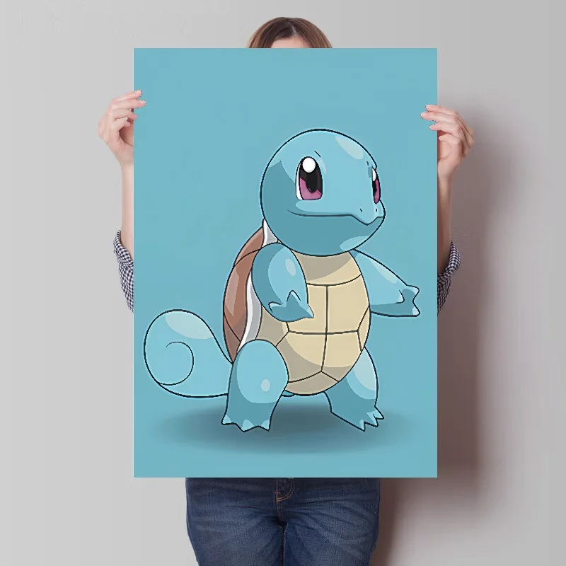 Minimalistyczny Pokemon obraz ścienny na płótnie Pikachu Bulbasaur Squirtle Charmander wystrój pokoju plakaty i druki obraz na ścianę