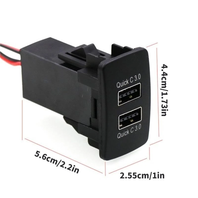 Double USB QC3.0 Auto Ladegerät Schnellladungsadapter für Elektronik für Auto und verschiedene Fahrzeuge