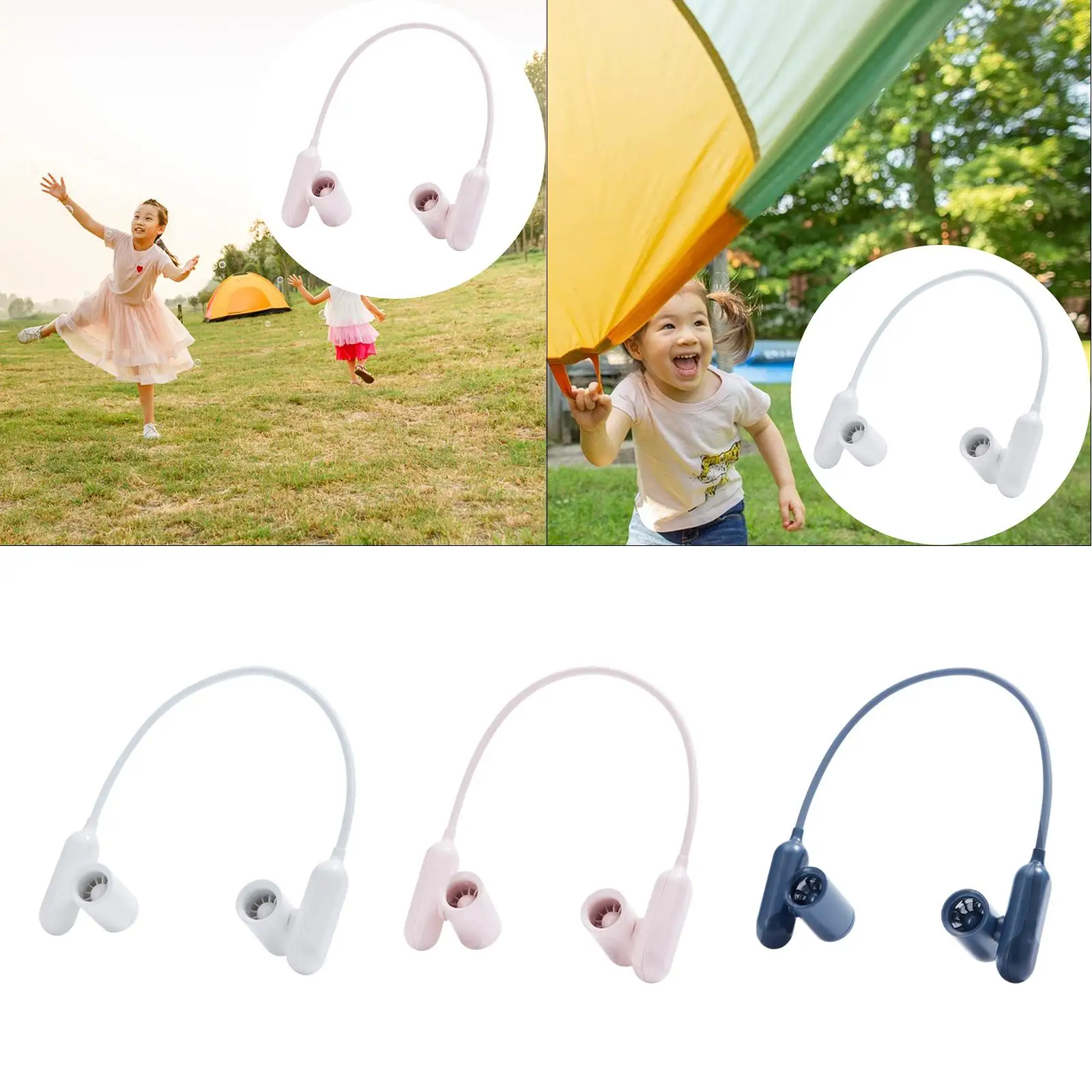 Neck Hanging Fan Utility Lightweight Leafless Portable Wearable Personal Fan for Cycling Camping Hiking Outside Activities Home