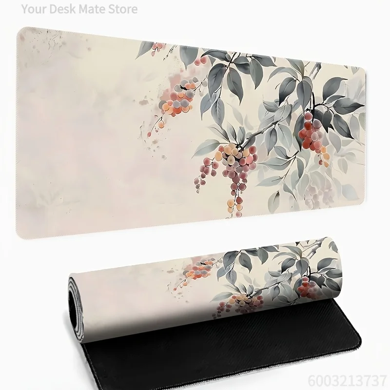 Ins Vintage Desk Pad Botanical Floral Pastel Checkerboard Cosmic Galaxy Colorful Dot Mousepad Non‑Slip Rubber Desktop Decor
