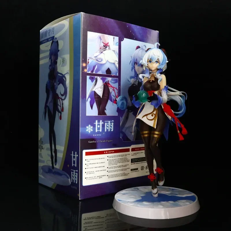 Genshin Impact Statue Of Her Excellency Almighty Narukami Ogosho God Anime Figure Ganyu Of Thunder Model Doll Collection Toy Gif