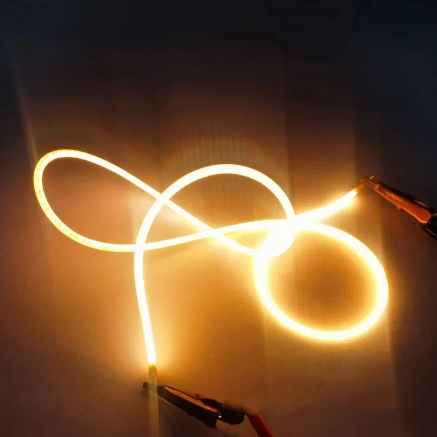 

LED Flexible Ultra Slim Filament Spiral Bulb 12V 600mm 2200K Filament Retro Edison Bulb Lamp Parts Diode Light Strip Decoration