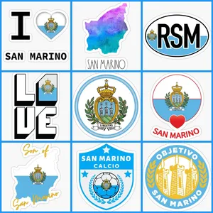 Personalisierte Kreativität SMR San Martin Bandeira Karte, Liebesaufkleber, Fahrrad Vinyl, Moto, Laptop, Van, Helm, Laufen, Auto, Fensterabziehbilder 6 Hauptverkäufe San Marino Helm - №2