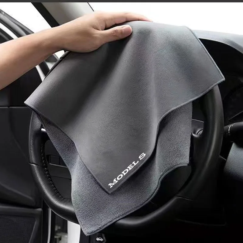 

30x30/30x60cm car wash microfiber towel cleaning drying cloth Extra Soft Wash Microfiber Towel for Tesla Model S Car Accessorie