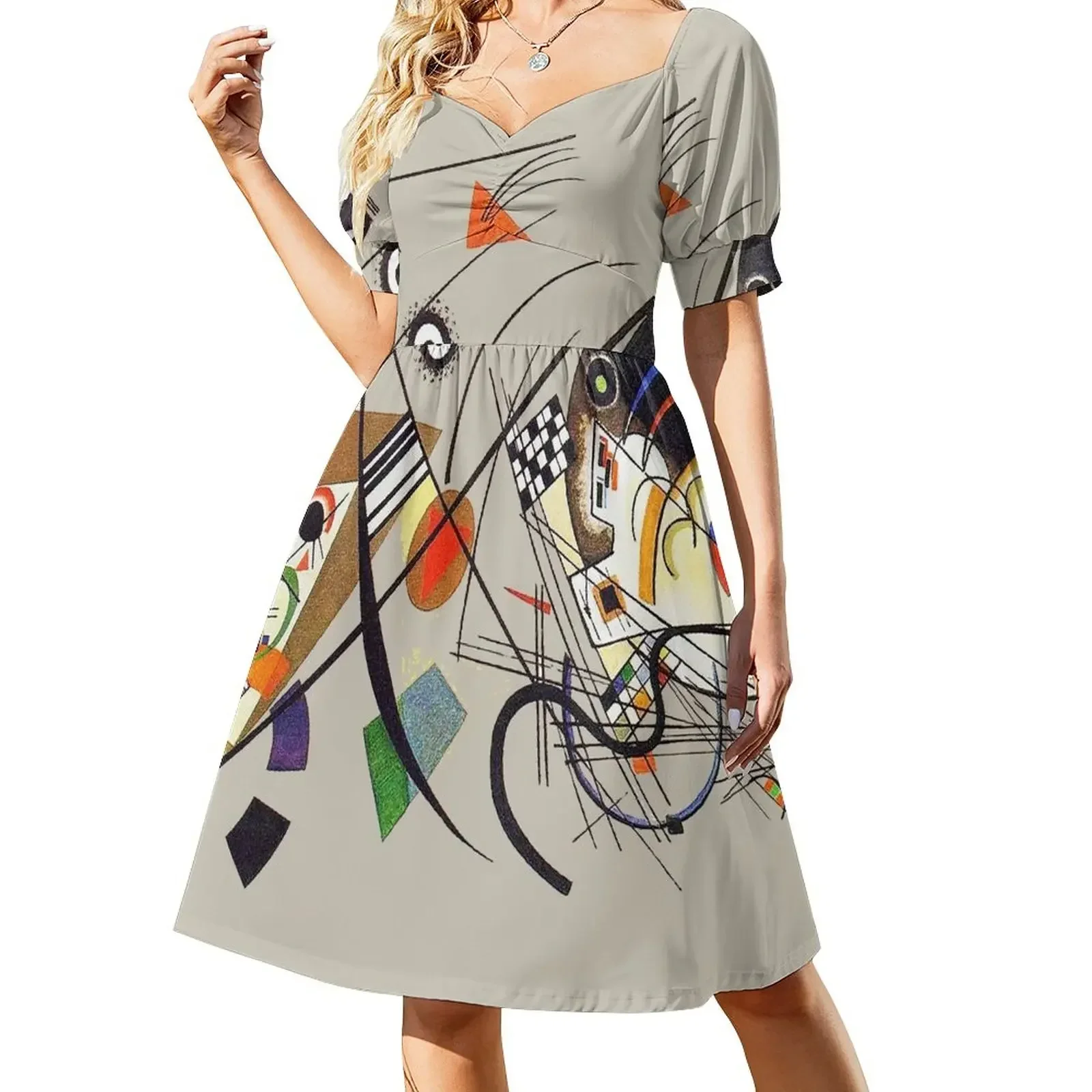 HD “Transverse Line” (1923) by Wassily Kandinsky Sleeveless Dress Dance dresses women clothing 2025 new arrivals Dress