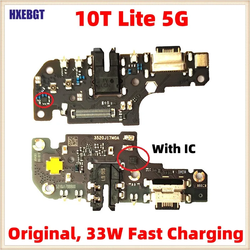 For Xiaomi Mi 10T Lite 5G USB Charging Port Board Flex Cable With Quick Charging IC Connector Parts  Microphone Module