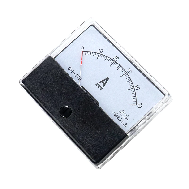 DH670 Current Ammeter Analog 1A 2A 3A 5A 10A 20A 50A 150A DC Ampere Meter Amperemeter