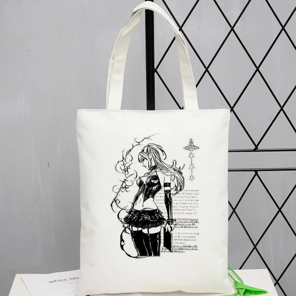 Y2k Girls tote bag grocery foldable bolsas de tela shopper canvas  femme