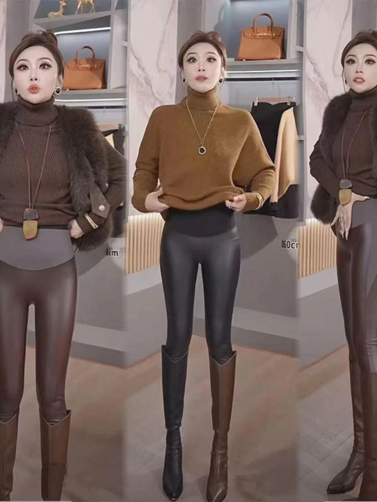 Emagrecimento fitn arcaskin calças de cintura alta calças de levantamento de bunda faionable leggings desgaste interno exterior fce forrado