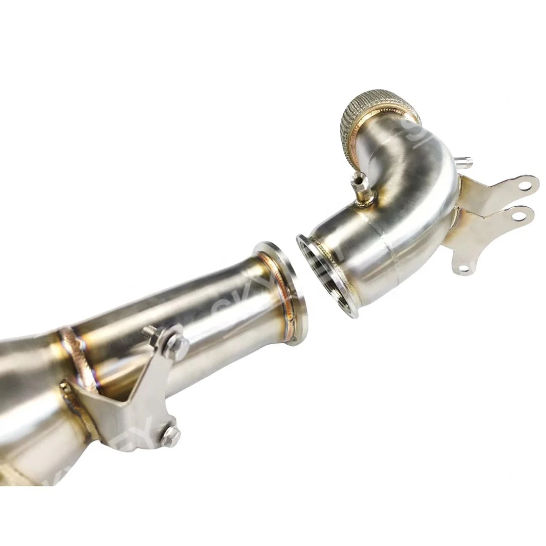 SKYLEY high ss304 catless exhaust downpipe for Maserati MC20 Cielo PrimaSerie 2020~UP 3.0T active sound exhaust