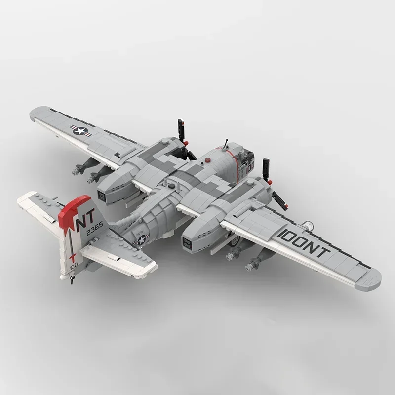 Militär Modell Moc Bausteine Maßstab 1:35 S-2 Tracker Fighter Technologie Modulare Blöcke Geschenk Weihnachten Spielzeug DIY Sets Montage