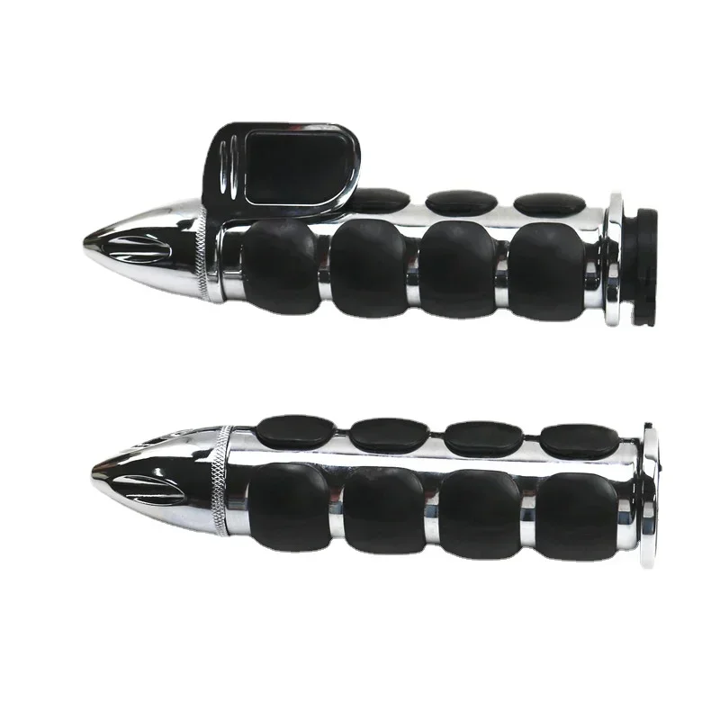 

Motorcycle Chrome 1" Wide Palm Rest Comfortable Hand Grips for Harley Cruiser Chopper Bobber Touring