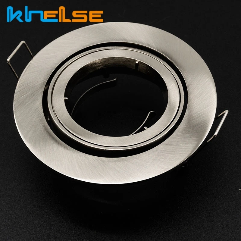 Sand Nickel Ceiling Lamp Fixture Bracket Aluminum Downlight Spot Light Mounting Frame GU10 MR16 Bulb Holder Fitting Bases