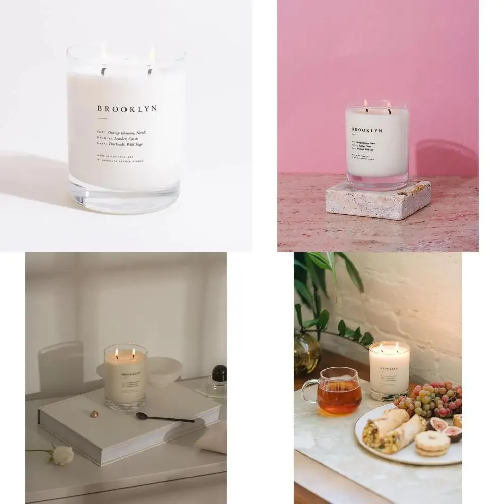 

Brooklyn Classic 2 Wick Candle - Роскошная ароматическая свеча, веганский соевый воск, ручная работа в США, 70-часовое время медленного ожигания - 13 унций