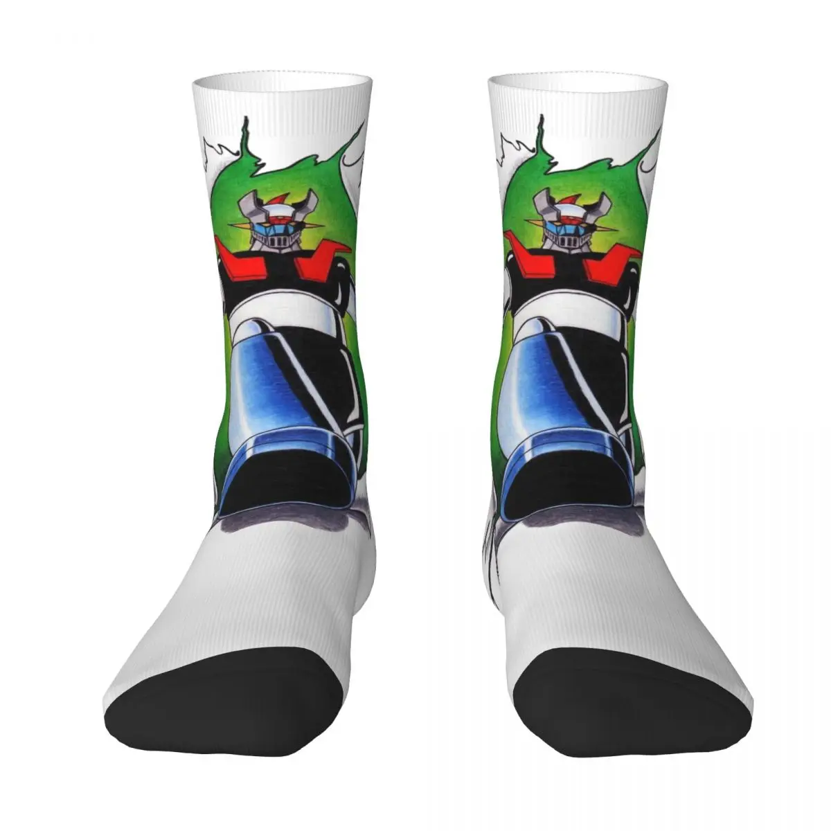 UFO Robot Grendizer Mazinger Unisex Winter Socks Hip Hop Happy Crew Socks Street Style Crazy Sock