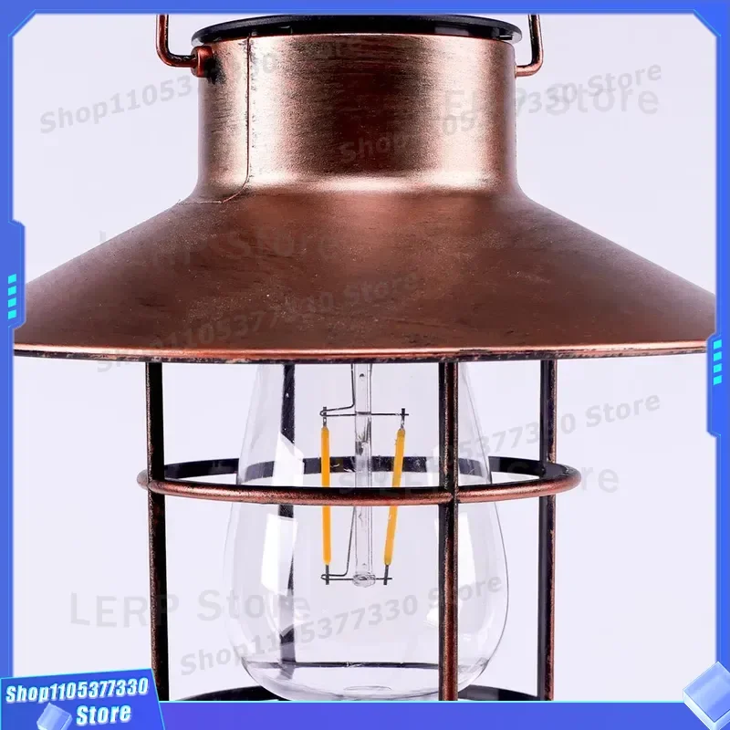 Portable Solar Camping Light IP65 Waterproof USB Rechargeable Touch Control Warm White Hanging Lamp for Outdoor Tent Hiking