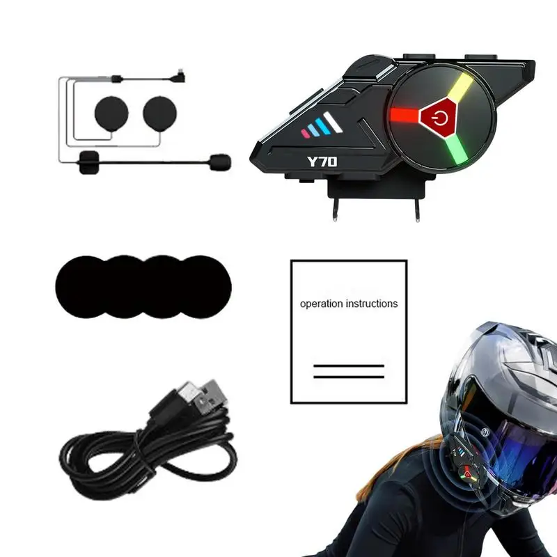 

Motorcycle Helmets BT Helmets Wireless Headphone 10m FM Waterproof Noise Cancellation With Music Control Voice Assistants And