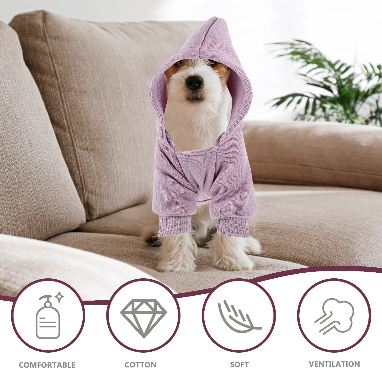 جرو هوديي الكلب ملابس الخريف الشتاء الدفء زي أنيق مريح الحيوانات الأليفة البلوز للارتداء اليومي حفلة نهاية الأسبوع الخاصة #3