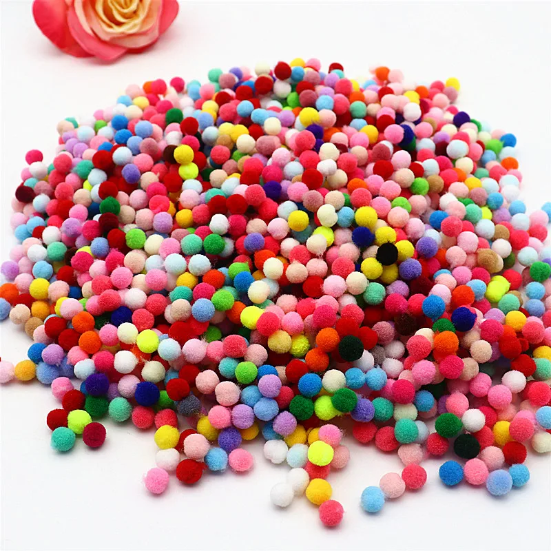 10-20g Pompoms 8Mm 10Mm 15Mm 20Mm 25Mm 30Mm Zachte Pompones Fluffy  Pluche Diy Furball Ambachten Home Decor Naaien Levert