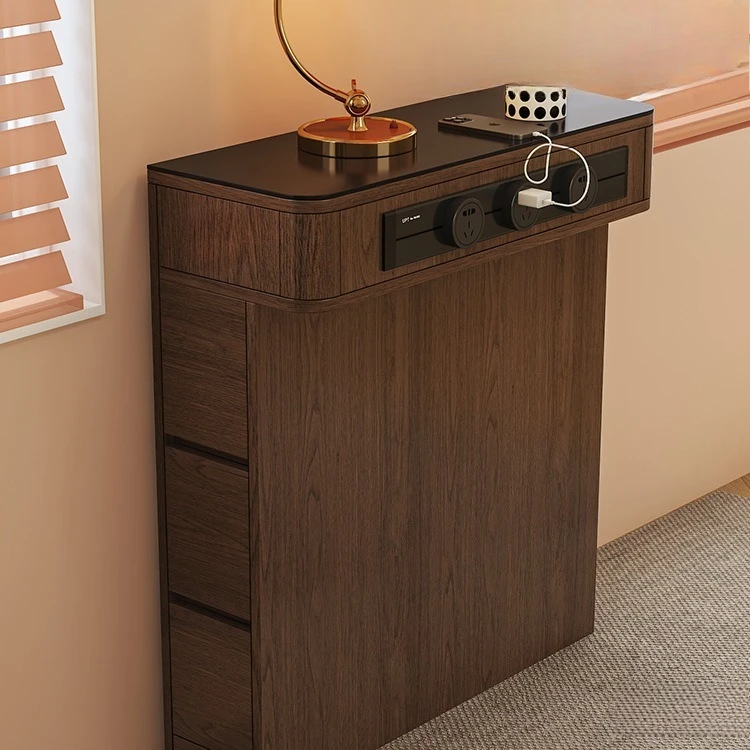 

Extremely narrow, rock slab, island, antique style in a separate cabinet, small apartment