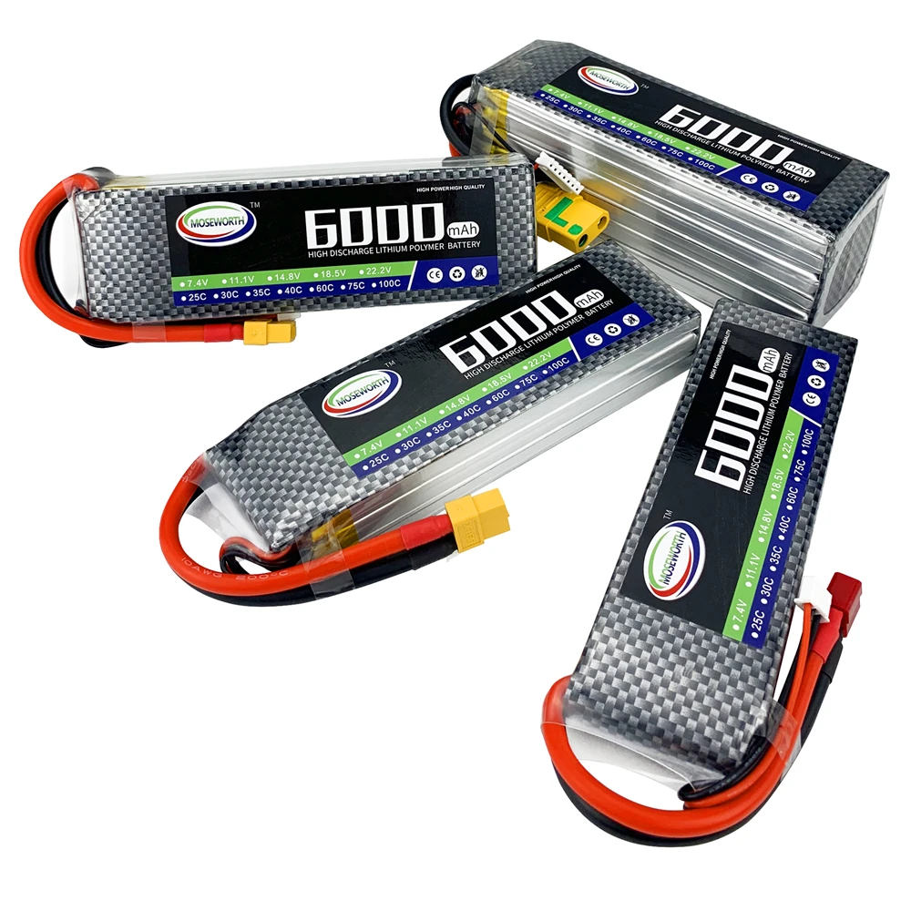 6S Lipo Battery 22.2v 2200mah 3300mah 4200amh 5200mah 6000mah 12000mah  22000mah RC Lipo Dean For Rc Car Drones Helicopter