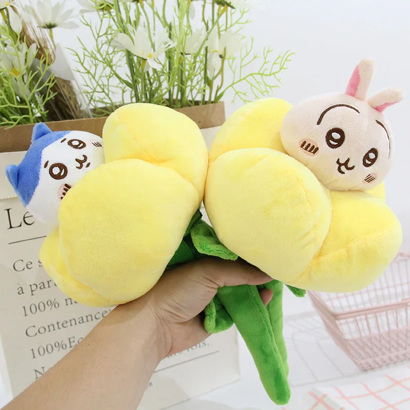 Miniso Chiikawas Plush Bouquet Usagi Hachiware Plush Doll Anime Ornaments Pp Cotton Stuffed Doll Children's Toys Birthday Gifts - Image 5