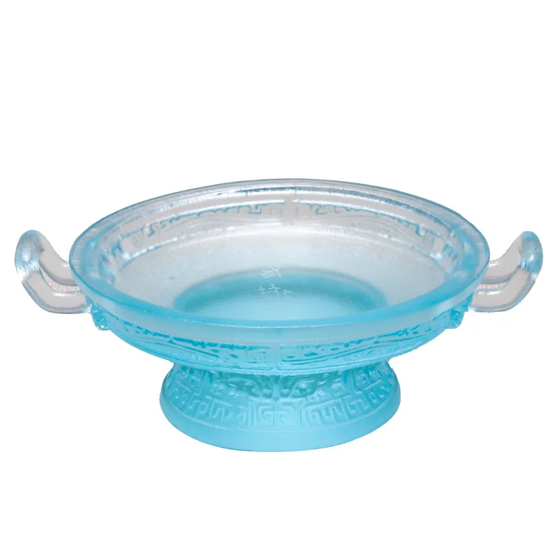 

Glazed Sanshi Incense Plug Home Offering Fruit Offering Buddha High-footed Tribute Plate Offering Fruit Plate