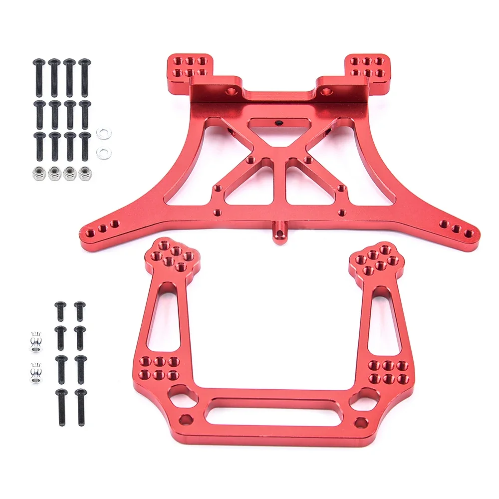 Aluminum Front Rear Shock Tower Mounts Replace 3638 3639 for 1/10 RC Traxxas Slash 2WD Rustler Stampede VXL Skully Upgrade Parts