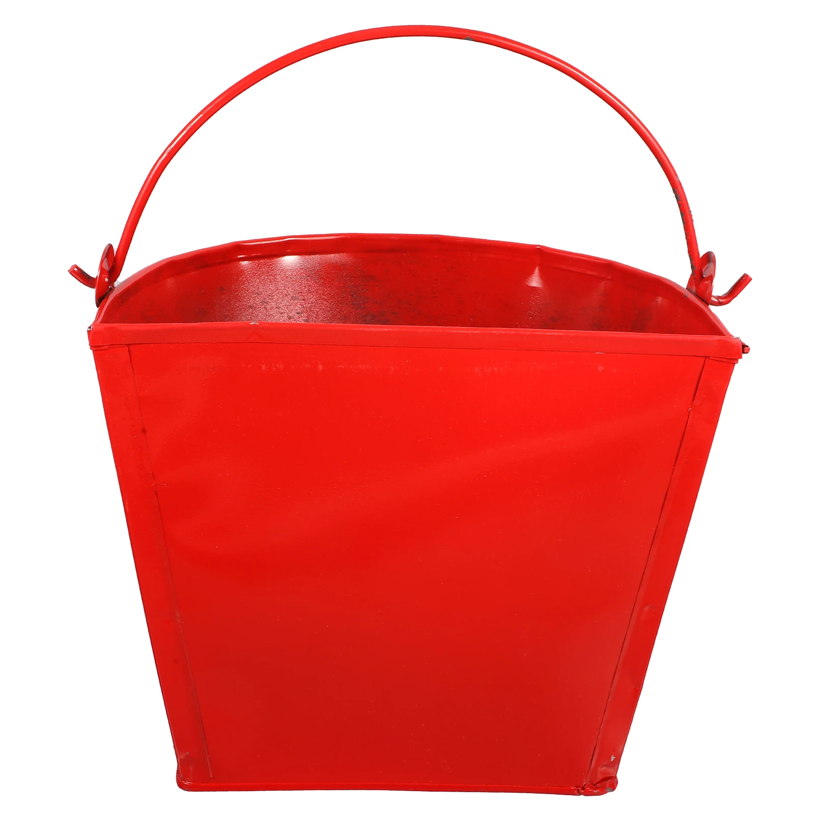 

1Pcs Red Fire Emergency Sand Bucket Semi-Circular Scratch-Resistant Firefighting Bucket for Ice Beer Wine Storage