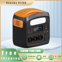 Newsmy N1200 Portable Power Station 1100.5Wh LiFePO4 Battery 1200W PEAK 2400W Outdoor camping Home Backup Eemovable Power Supply