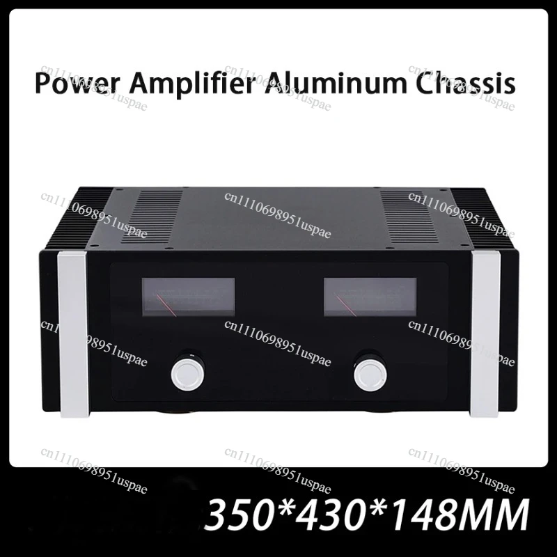 430*350*148mm Power Amplifier Aluminum Enclosure Case Amplifier Chassis with two side heat sinks Diy Audio Amp Accessories