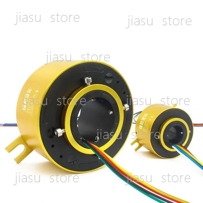 Through Hole Slip Ring, Hollow Shaft Conductive Rotary Joint, Inner Bore Collector Ring, 2/4/6/8/12 Channels Electric Slip Ring
