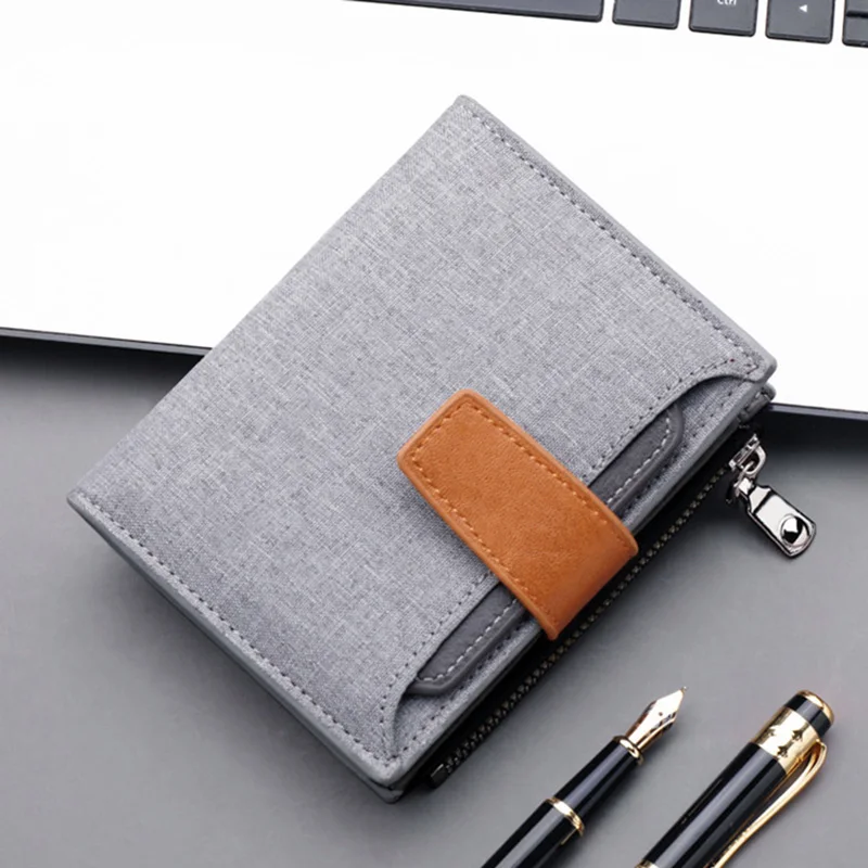 

Men Wallet PU Leather ID Credit Card Holder Clutch Coin Purse Luxury Brand Wallet Frosted Short Wallets Men Wallet Coin Pocket