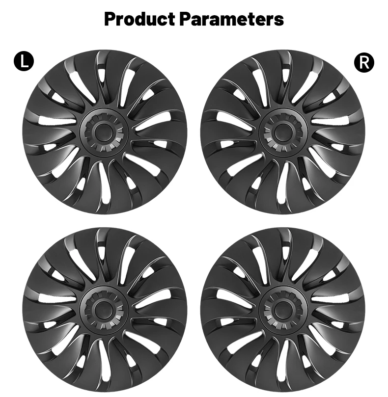 Design für Tesla Model Y (2020-2024) 19-Zoll Blade-Style Radkappen Vollständige Abdeckung Radzierblenden Auto-Ersatzteile (4 Stück) – Detail 11