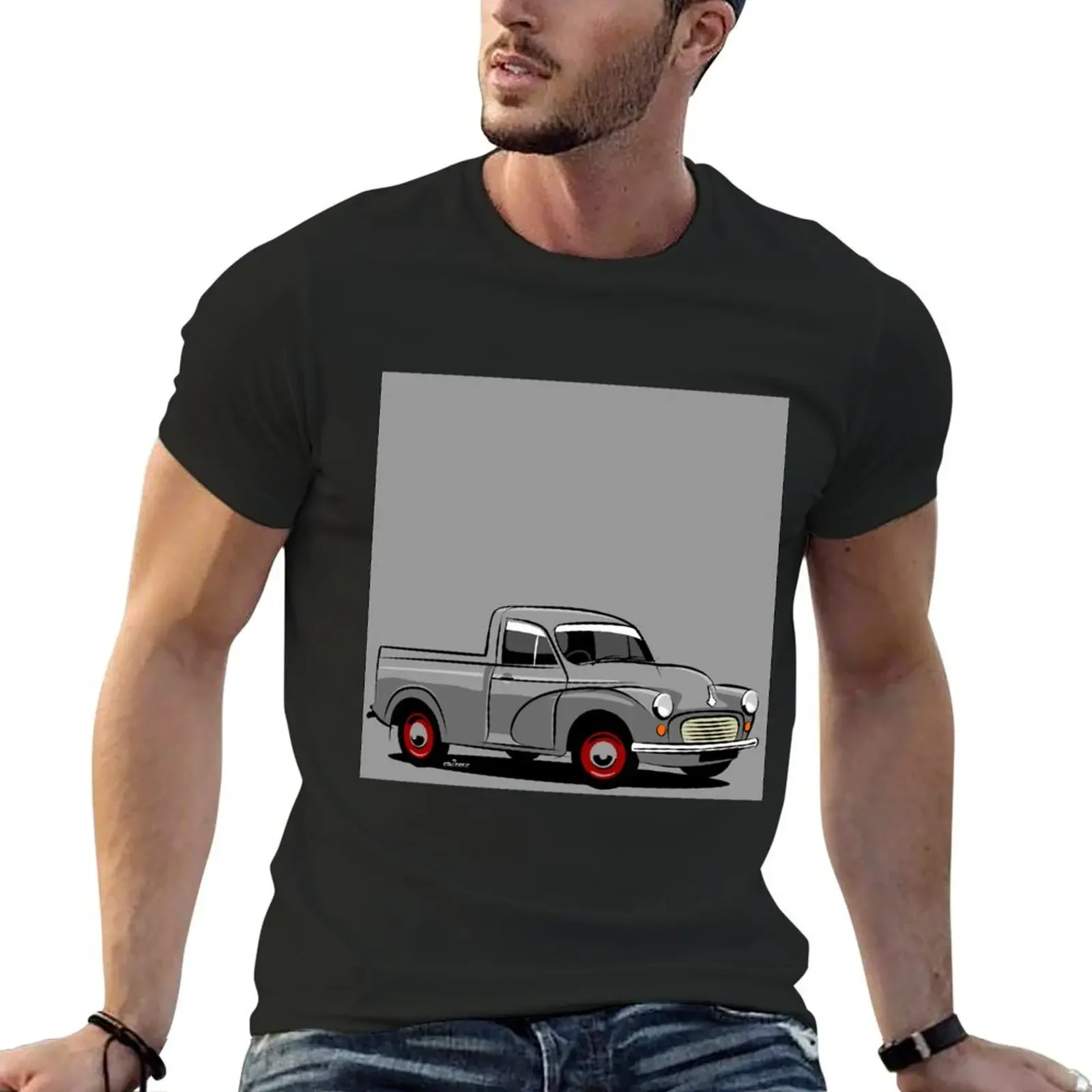 Morris Minor 1000 pick-up grey T-Shirt basketball graphic tees tops customizeds mens clothes