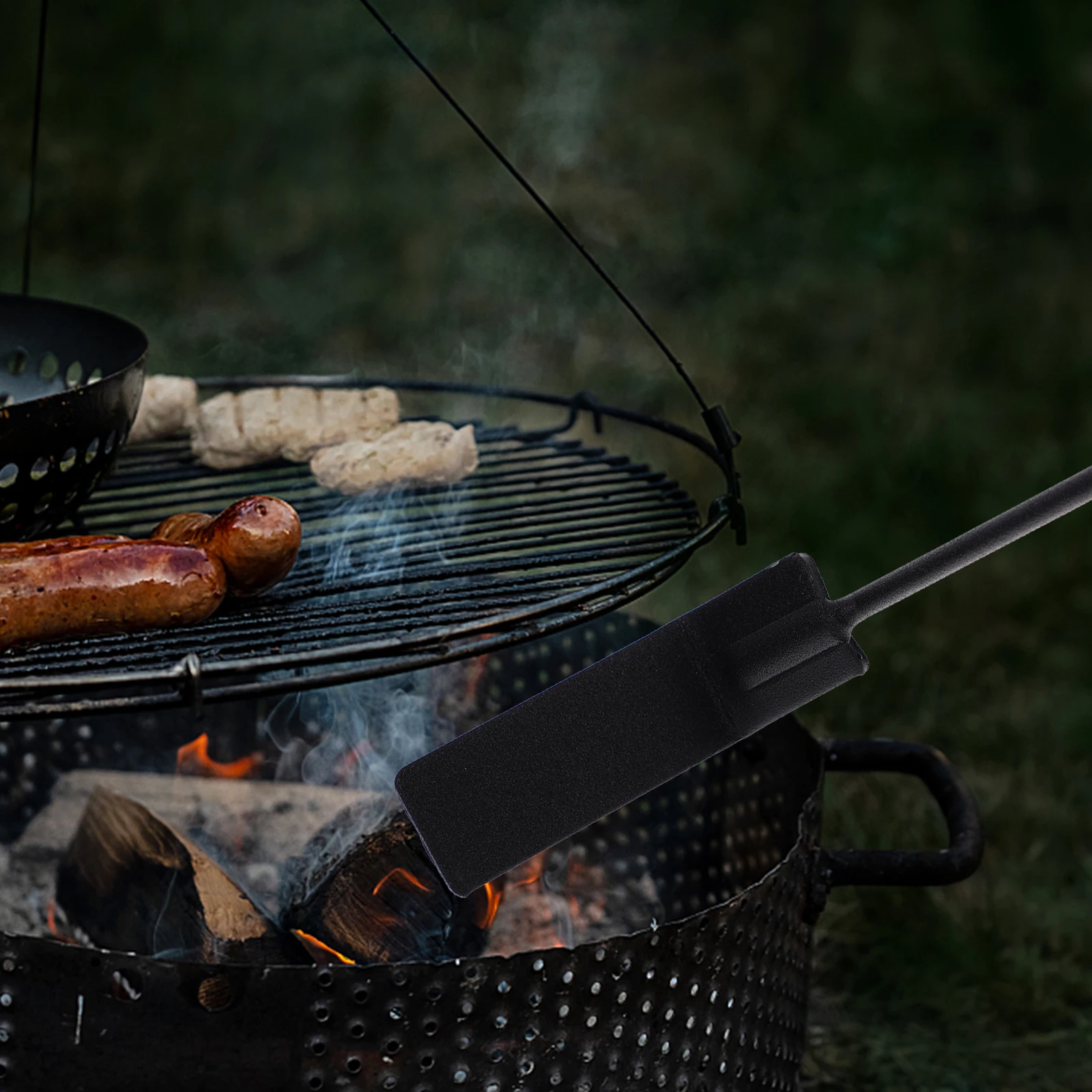 

Bbq Charcoal Rake Iron Alloy Barbecue Ash Tool Household Cleaning Shovel Fireplace Stove Coal Hand Shovel Bbq Grill