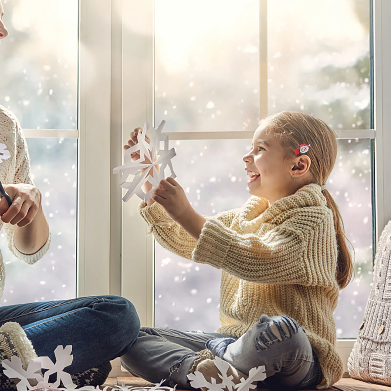 

10Pcs Christmas Hairpin Kids Cartoon Bell Hair Clips Party Costume Hairwear Lovely Girls Hair Accessories Gift Set