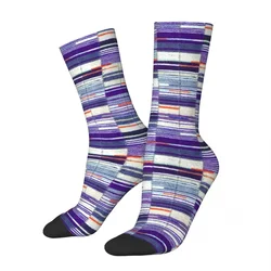 Elizabeth Line Underground Moquette Seat Cover Socks Harajuku High Quality Stockings All Season Long Socks Accessories Unisex