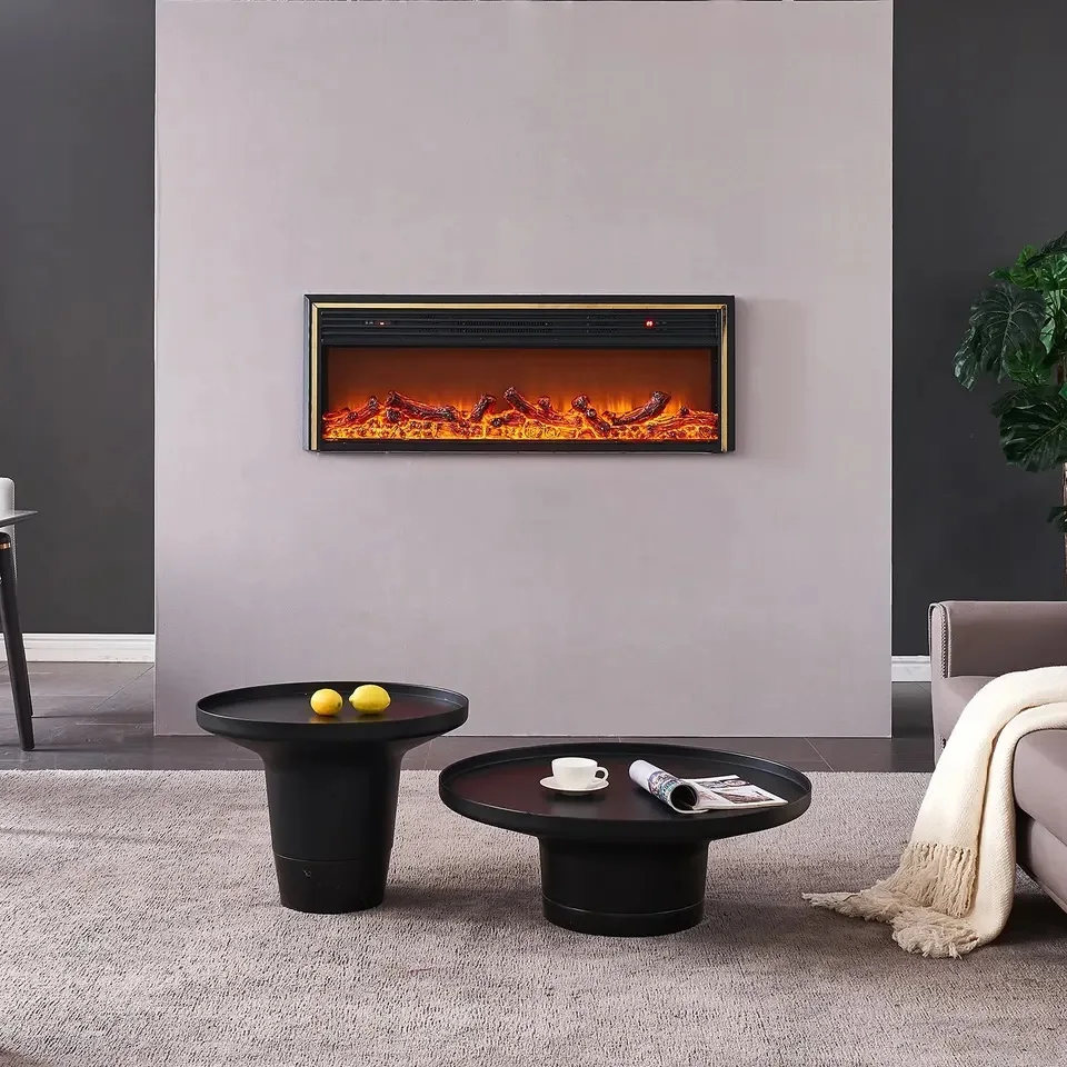 Custom 220v Electric Fireplace Heat burner 60/50/70 Inch 3 Side Glass Electric Fireplaces Wholesale