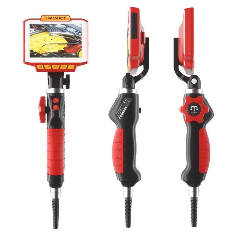 8.5mm Two Ways Articulating Borescope with 4.3 Inch Screen Industrial Endoscope Camera