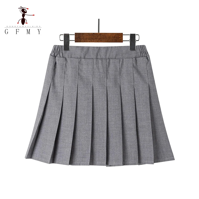 الفتيات مطوي تنورة الكورية نمط 2025 جديد تنوعا Preppy الابتدائية زي مدرسي تنورة قصيرة للأطفال بلون 3-16T
