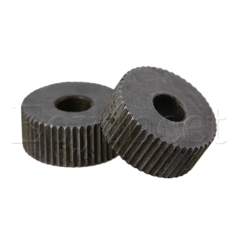 2x Anti Slip Enkele Rechte Grof 1.2 Mm Lineaire Opruwen Wiel Voor Metalen Draaibank