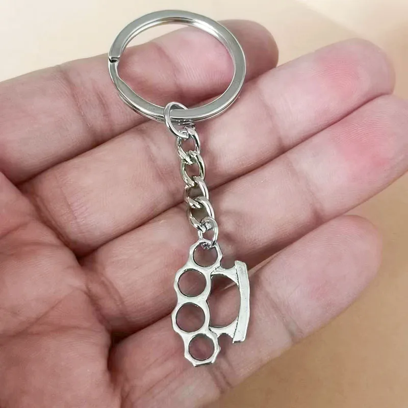 1 Piece Pricked knuckles Charm Alloy Pendant Keychain Fashion Personality Metal Keychain Car Bag Accessories