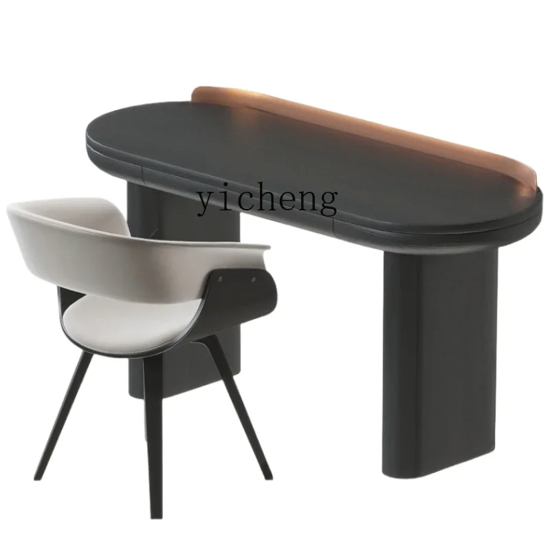 

zzz ZK Home Computer Desk Student Desk Small Apartment Simple Integrated Desk against the Wall