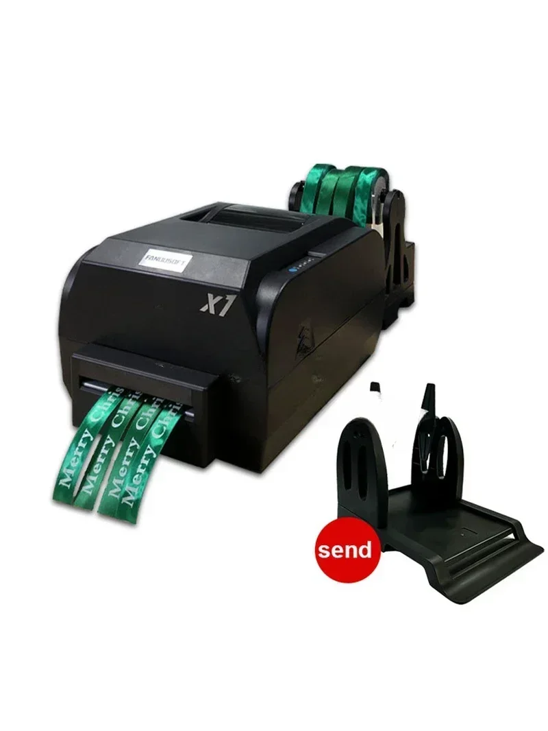 High-Quality Electric Satin Ribbon Printer Suitable for Weddings/Celebrations/Flower Shop Gifts Silk Fabric Barcode Machine