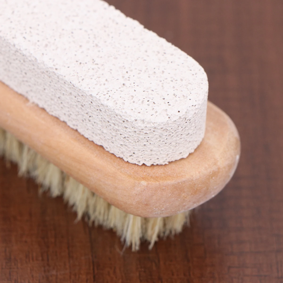 

Bristle Pumice Foot Callus Brush Double Sided Scrubber Exfoliator Dead Skin Remover Portable Pedicure Tool Nail File Kit