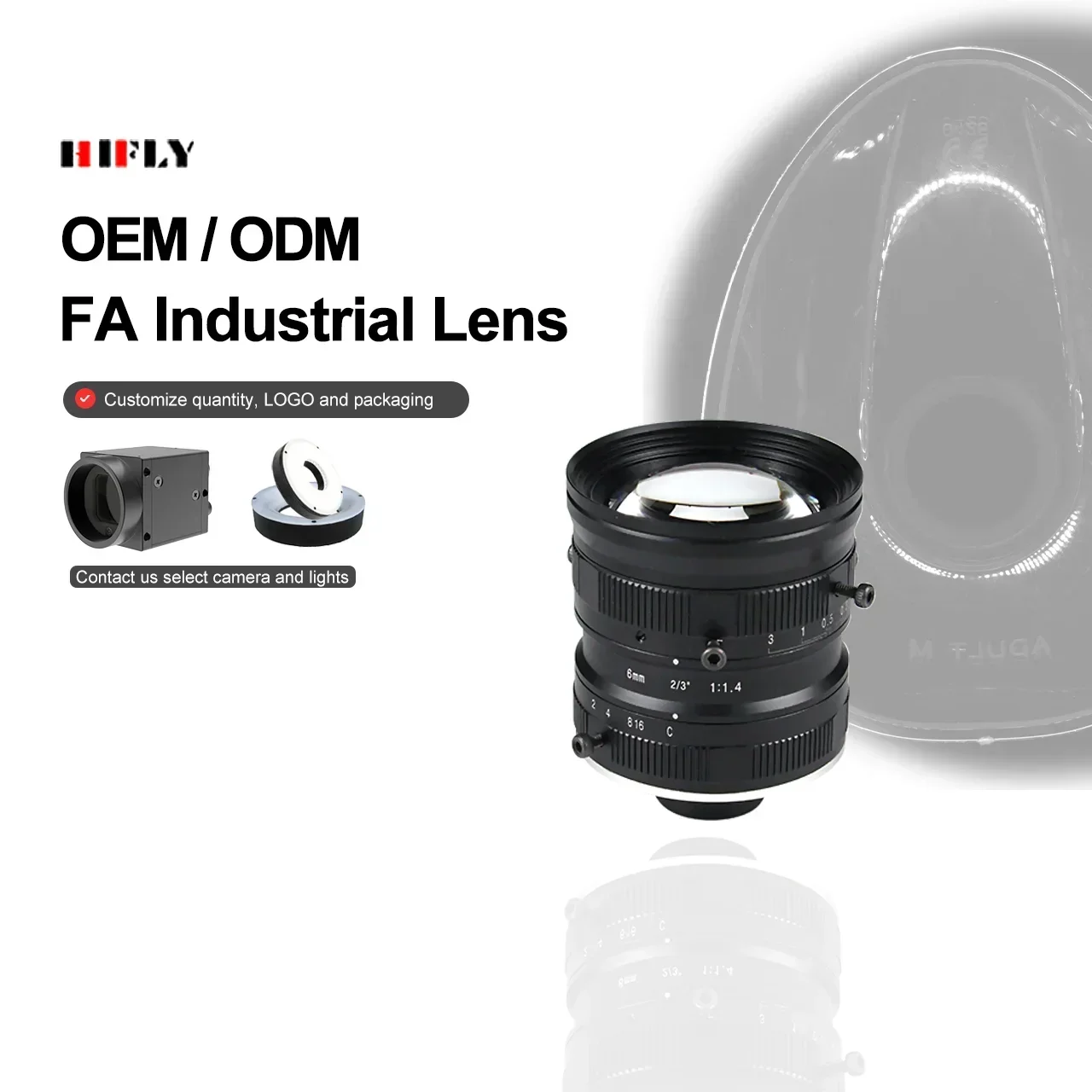 

NEW HIFLY 2/3" 5MP 6mm Machine Vision Camera Lenses Manufacture Industrial Optical C/CS Mount Fa Lens
