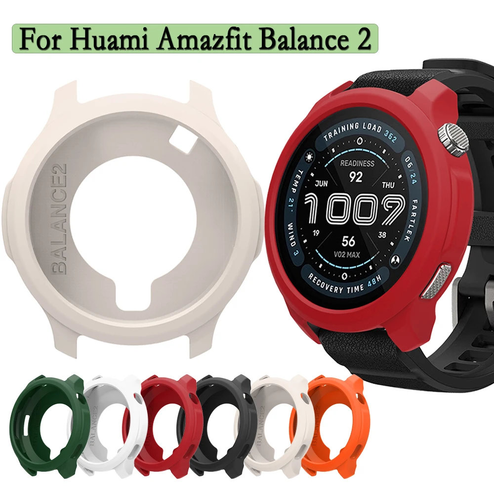For Huami Amazfit Balance 2 Watch Shell Case Soft and Durable Silicone Hollow Watch Protector Shell Protective Case