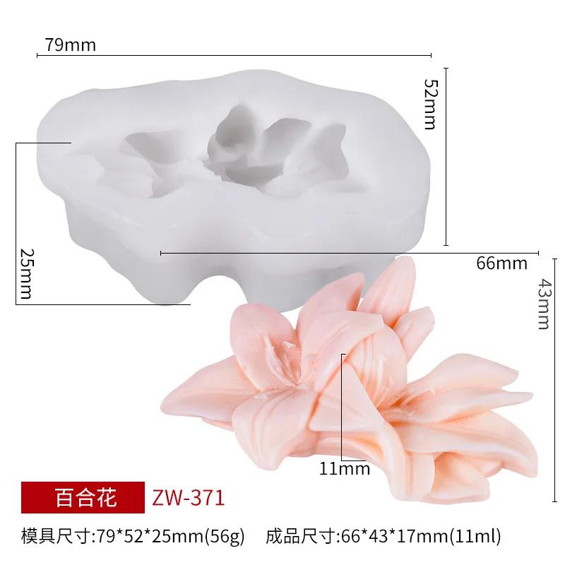 Rose Silicone Molds For DIY Flowers Fondant Cupcake Chocolate Candy Ice Cream Sugar Desserts Candle Soap Plaster Resin Mold - view 5