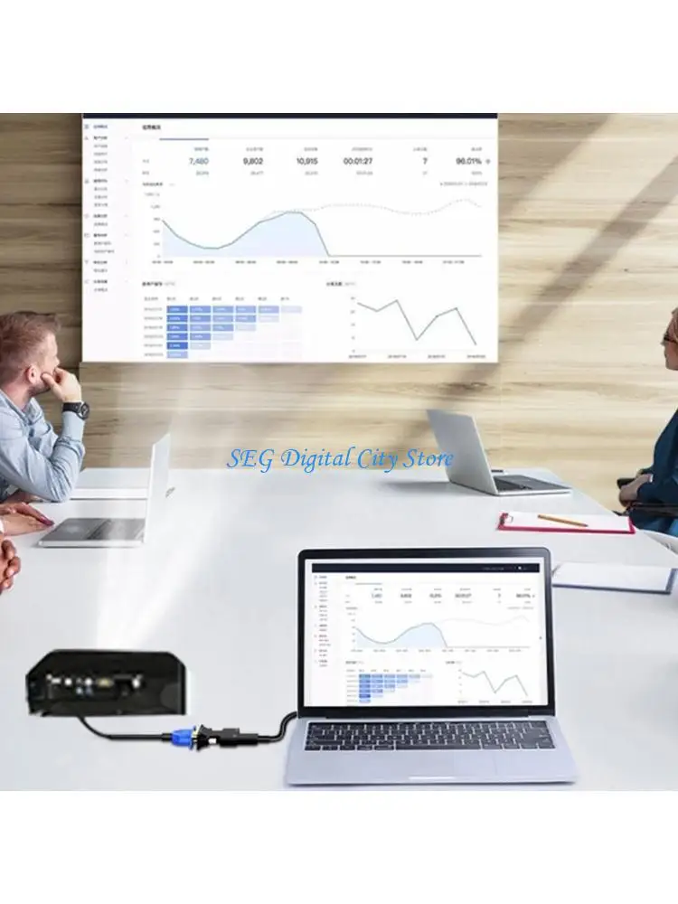 

U75B 1080P HDTV Female to VGA Male Converters Audios Output Dongle with 3.5mm Audios Output for Computers Gaming Consoles